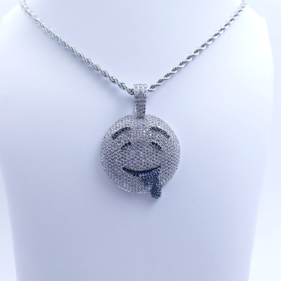 Icy Drooling Emoji + 20" Rope Chains - Picture 3 of 8